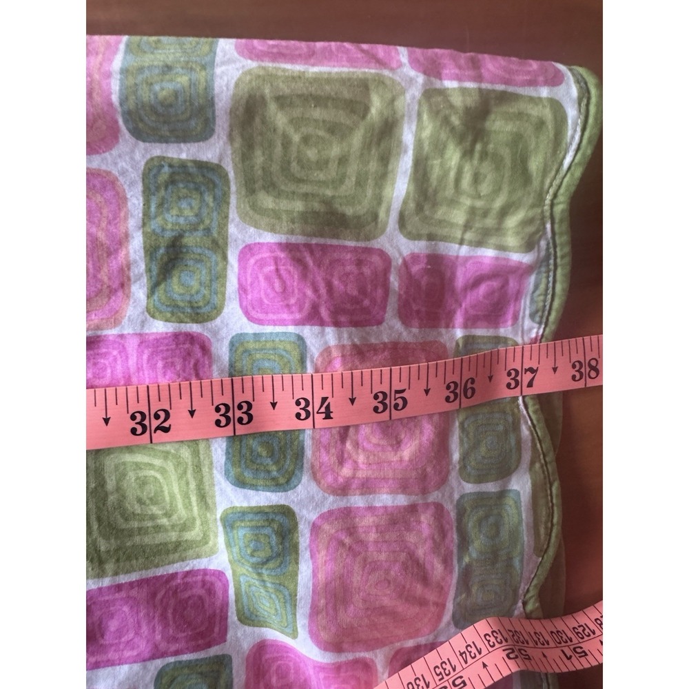Talbots Retro Pink Green Geometric Cotton Sleeveless Dress Size 14 1960's - Picture 12 of 12